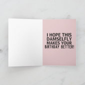 ダムセルフライ誕生日カード カード (内部)