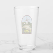 ダムベルギーレトロトラベルアートヴィンテージ タンブラーグラス (裏面)