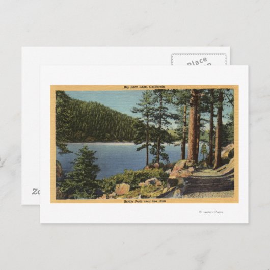 ダム付近のブライドルパスの表示 ポストカード (正面/裏面)