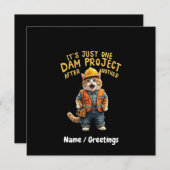 ダム計画が次から次へと進んでいおもしろいる 招待状 (正面/裏面)