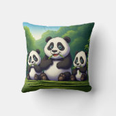 ダメだストップよ、しないストップ：バブ上のパンダ クッション (裏面)