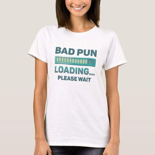 ダメなダジャレを読み込み中 Tシャツ (正面)
