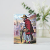 ダメト買ロットザキャットヴィンテージイラストレーション ポストカード (スタンド正面)