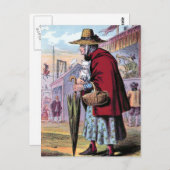 ダメト買ロットザキャットヴィンテージイラストレーション ポストカード (正面/裏面)