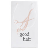 ダメージが少ないと評判のサロン　グッドヘアー　シンプルロゴ　ヘアスタイリスト　カラーリスト スモールペーパーバッグ (裏面)