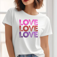 ダメージチラチラLOVEバレンタインデーTシャツ