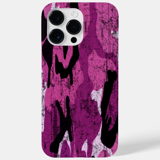 ダメージピンクカモフラージュ Case-Mate iPhoneケース (裏面)