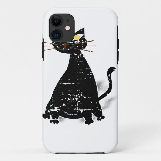 ダメージブラックファットキャット Case-Mate iPhoneケース (裏面)