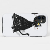 ダメージブラックファットキャット Case-Mate iPhoneケース (裏面(横))