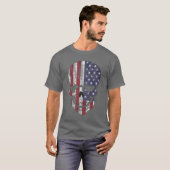 ダメージプロセス アメリカン スカル Tシャツ (正面フル)