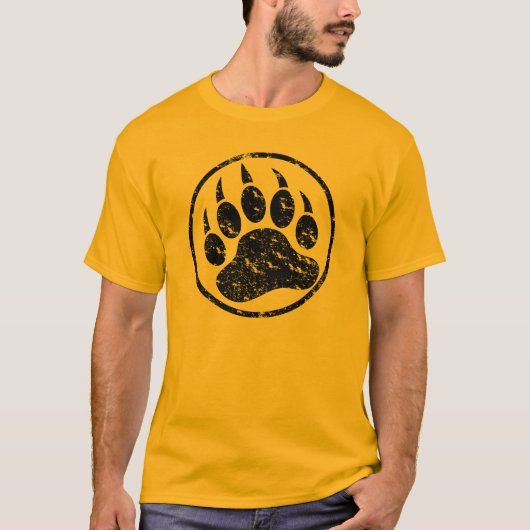 ダメージプロセッシング クラシック&クール ベア・パウ Tシャツ (正面)