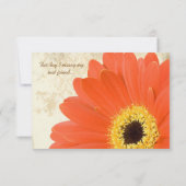 ダメージ加工されたヴィンテージ ダマスク ゲルバー 結婚式招待状 招待状 (裏面)