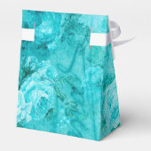 ダメージ加工された青いバラのコラージュ フェイバーボックス (裏面サイド)