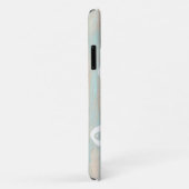ダメージ加工のターコイズビーチウッドタコモノグラム Case-Mate iPhoneケース (裏面/右)