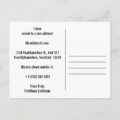 ダメージ加工の「新居に引っ越しました!」ポストカード 案内ポストカード (裏面)