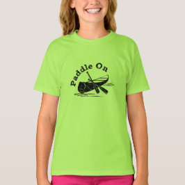 ダメージ加工パドルオンデザイン - ガールズ ベーシックTシャツ Tシャツ