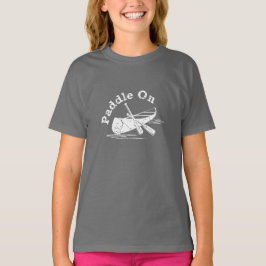 ダメージ加工パドルオンデザイン - ガールズ ベーシックTシャツ Tシャツ