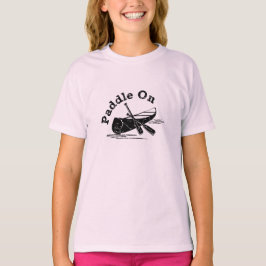 ダメージ加工パドルオンデザイン - ガールズ ベーシックTシャツ Tシャツ