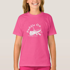 ダメージ加工パドルオンデザイン - ガールズ ベーシックTシャツ Tシャツ