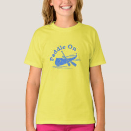ダメージ加工パドルオンデザイン - ガールズ ベーシックTシャツ Tシャツ