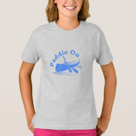 ダメージ加工パドルオンデザイン - ガールズ ベーシックTシャツ Tシャツ