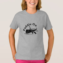 ダメージ加工パドルオンデザイン - ガールズ ベーシックTシャツ Tシャツ