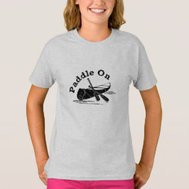 ダメージ加工パドルオンデザイン - ガールズ ベーシックTシャツ Tシャツ