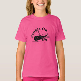 ダメージ加工パドルオンデザイン - ガールズ ベーシックTシャツ Tシャツ