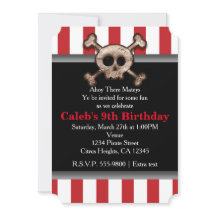 ダメージ加工 スカル＆ボーンズ 海賊 赤 ご招待