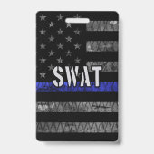 ダメージ加工SWAT警察旗 バッジ (裏面)