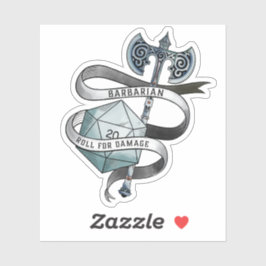 ダメージ転がd20素晴らし斧 シール