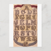 ダメ疑問に思の楽しいアルファベット ポストカード (正面)