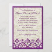 ダメ縁どスクダブルフレーム(プラム&ベージュ) 招待状 (裏面)