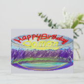 ダモンズ2017ブルーマウンテンお誕生日ケーキ カード (スタンド正面)