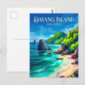 ダヤン島 マレーシア ポストカード (正面/裏面)