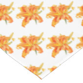 ダユリのオレンジ色の水の色アートのテーブルクロス テーブルクロス (アングル)