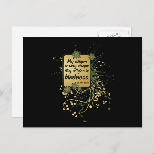 ダライラマ宗教引用文 ポストカード (正面/裏面)