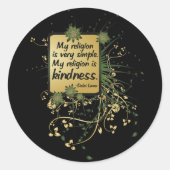 ダライラマ宗教引用文 ラウンドシール (正面)