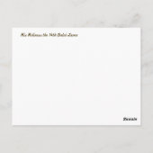 ダライラマ祈の世界平和 ポストカード (裏面)