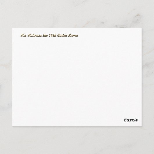 ダライラマ ポストカード (裏面)
