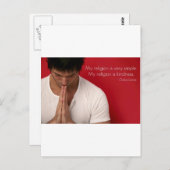 ダライラマ「私の宗教は親切だ」引用文 ポストカード (正面/裏面)