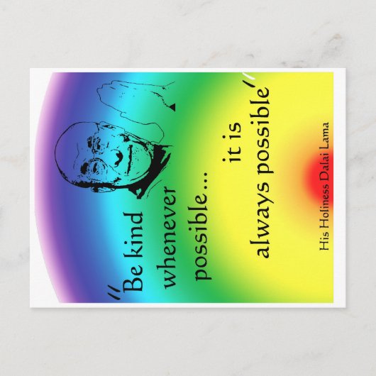 ダライラマ：親切にせよ ポストカード (正面)