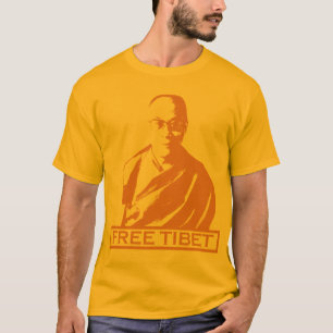 ダライ・ラマのオレンジ Tシャツ
