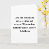 ダライ・ラマの引用文8a カード (黄色い花)