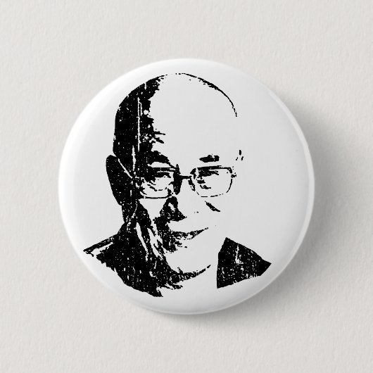 ダライ・ラマのTシャツ 缶バッジ (正面)