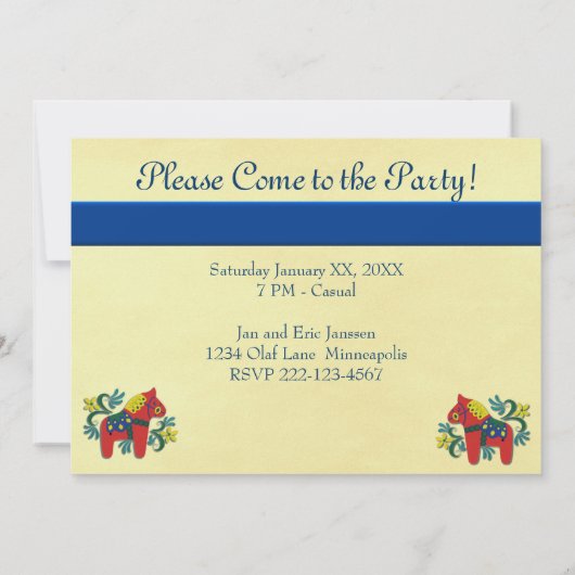 ダラウマスカンジナビアパーティの招待状 招待状 (裏面)