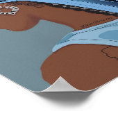 ダラグのアートワークを持つ黒人女性 ポスター (角)