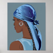 ダラグのアートワークを持つ黒人女性 ポスター (正面)