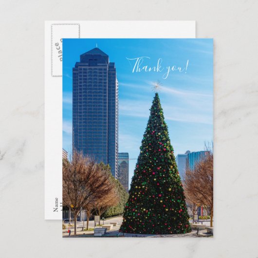 ダラスでの季節の挨拶　感謝を伝えるポストカード ポストカード (正面/裏面)
