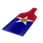 ダラスのガラス製カッティングボードパドル国旗 カッティングボード (角)